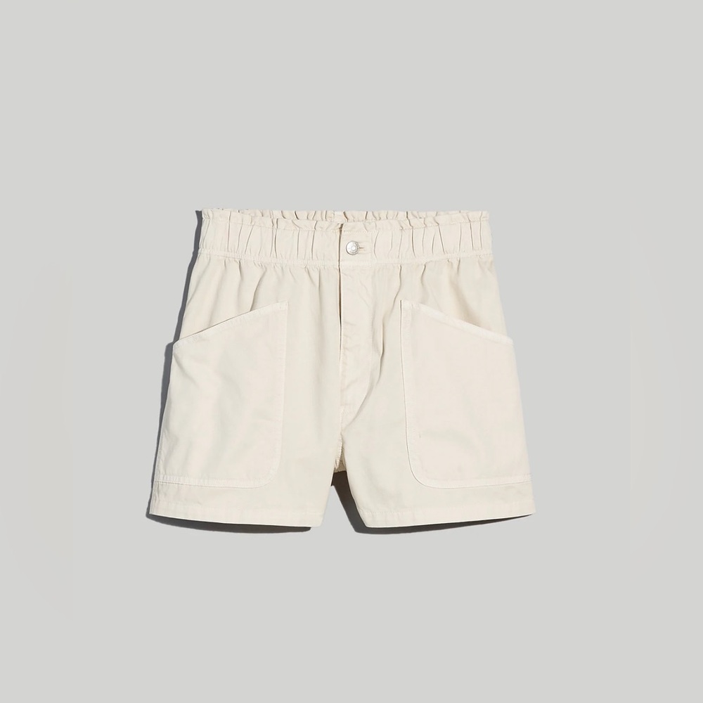 Madewell Denim Pull-On Paperbag Utility Shorts in Color Vintage Linen Size 30